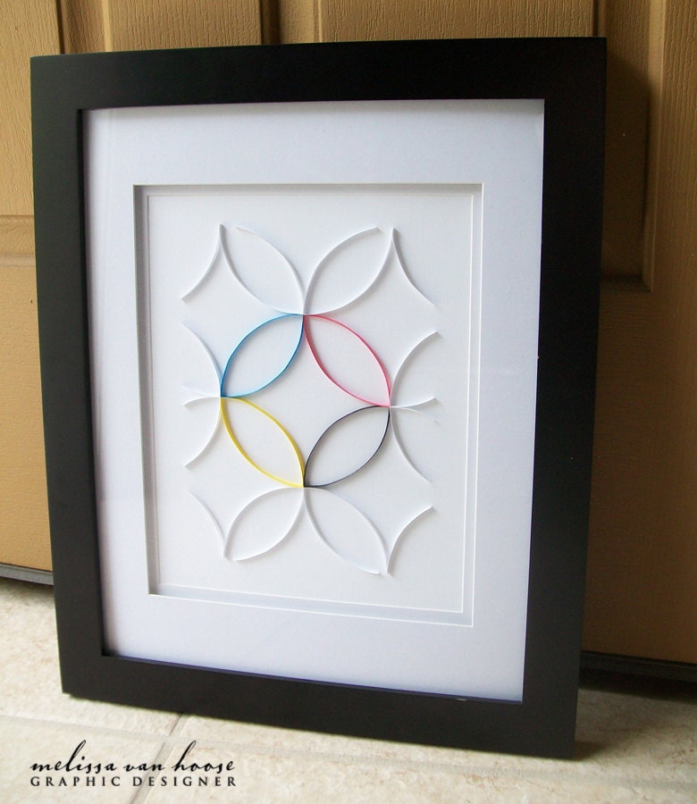 Custom Color Circles Quilled Paper Wall Art