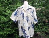 80s Mens Shirt. Vintage Liberty House Hawaiian Shirt. Luau Sz M