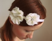 Pretty Posy - Bohemian Headband in Ivory Color
