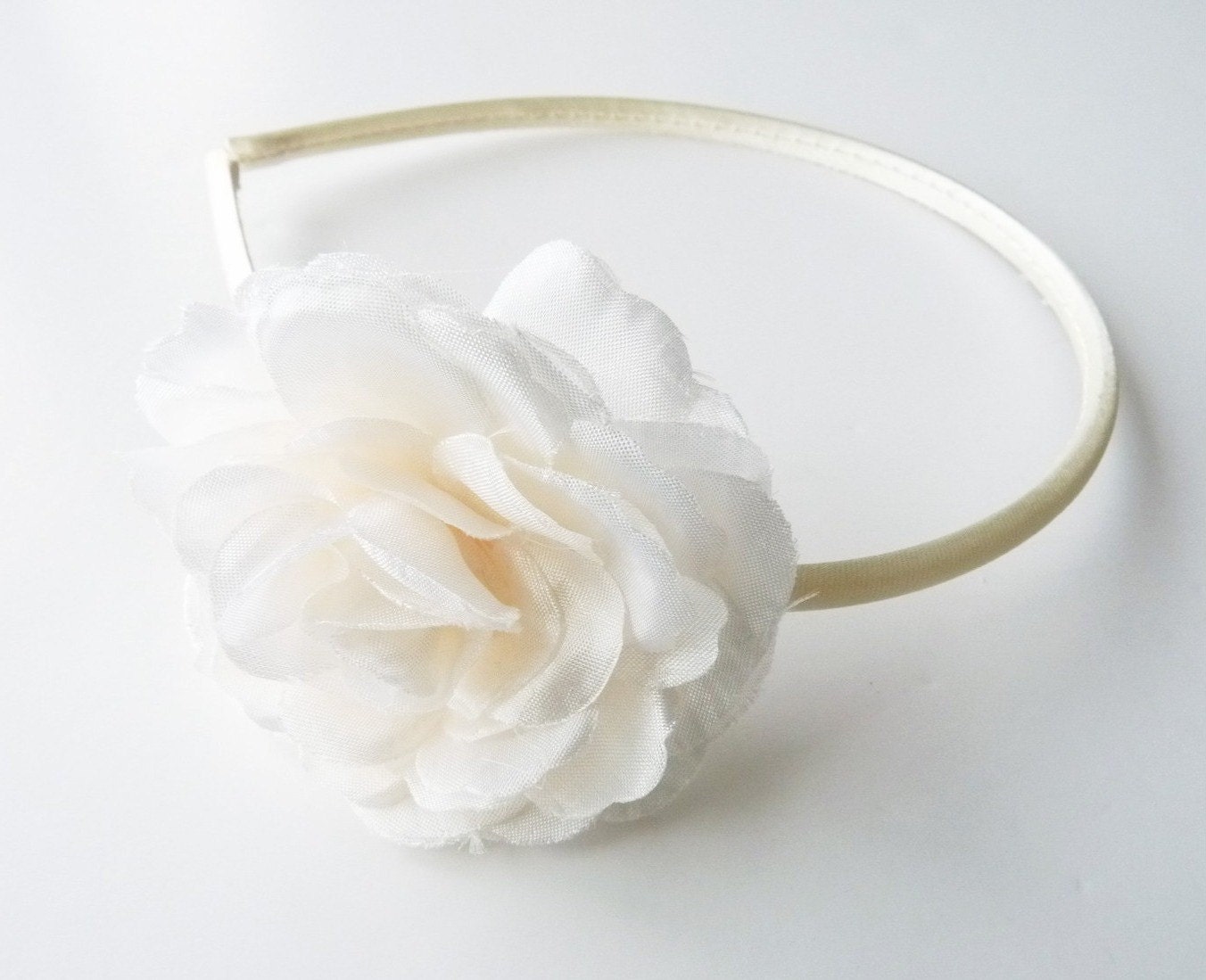 Liv - Silk Floral Headband in Ivory for a flower girl