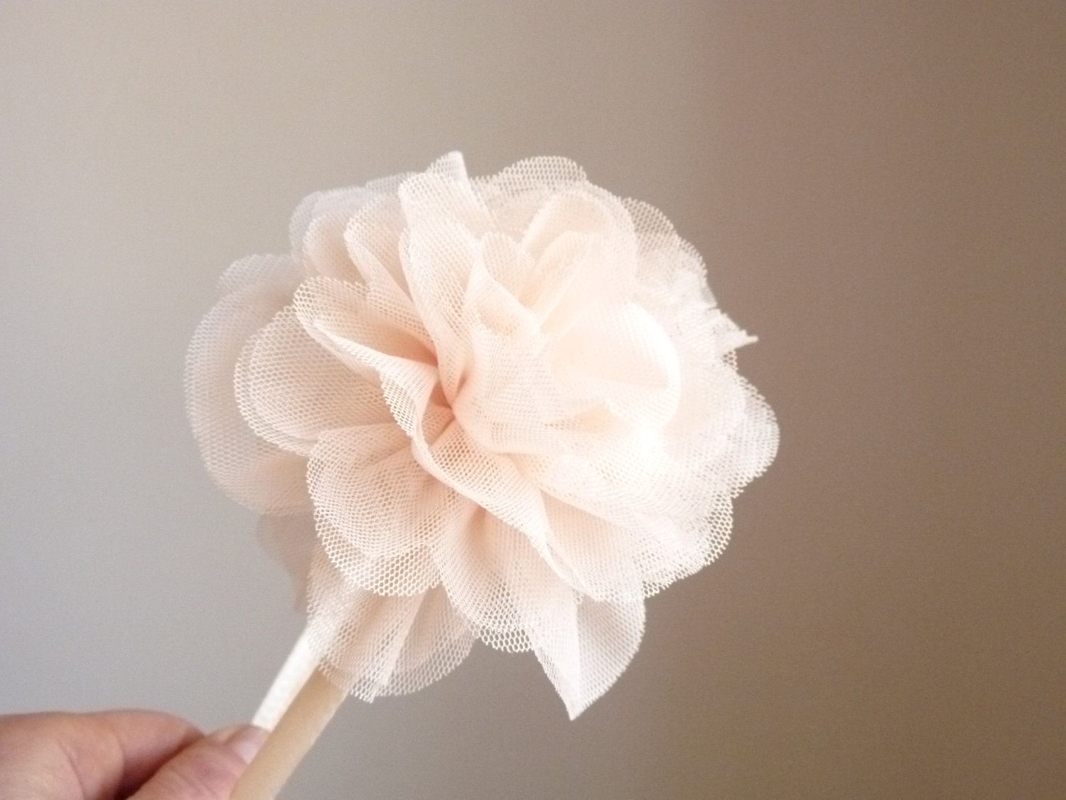 Tulle and Satin Headband in Soft Pastel