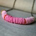 Tribal Jewelry . Pink Tribal Necklace . Bohemian Crochet Necklace . Handmade Clay Beads