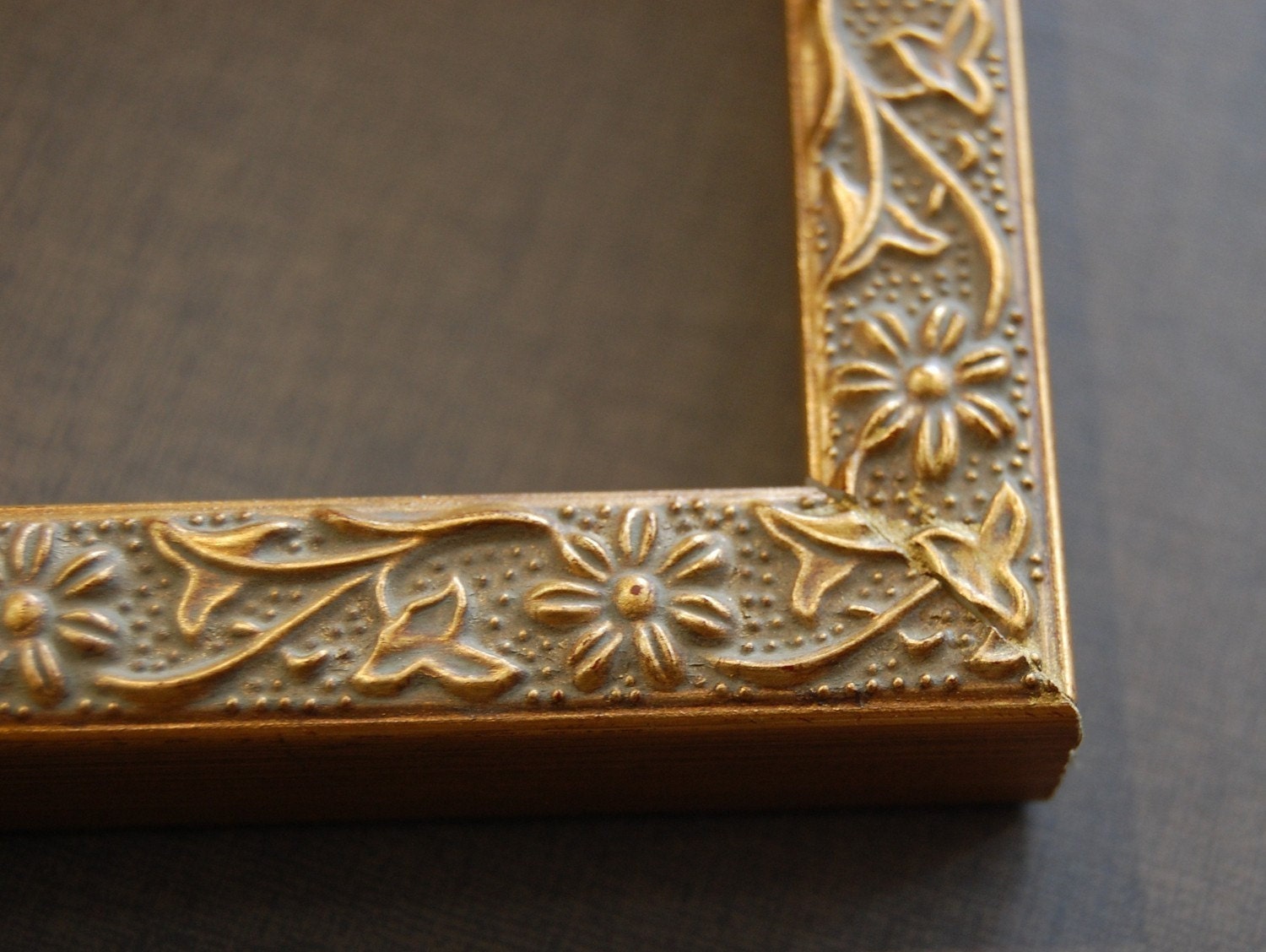 8 x 8 PICTURE FRAME  Custom Cut  Gold Color Picture Frame - Professional Framer