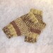 Handknit Fingerless Gloves/Mitts Camo Green and Brown