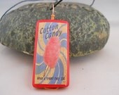 Carnival Cotton Candy Bamboo Tile Necklace