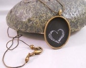 Back to School Oval Chalk Board Necklace