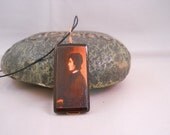 St. Elizabeth Ann Seton Wire Wrapped Bamboo Tile Necklace