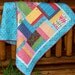 Playful Fingerpaints HANDMADE Baby Toddler Quilt