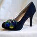 Peacock Feather Shoe Clips - COCO