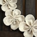 Eco Friendly Felt Flower Bib Necklace - Oatmeal