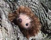knitted, felted, fluffy hedgehog plush