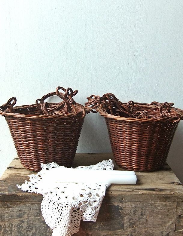 Vintage Hanging Baskets - A pair