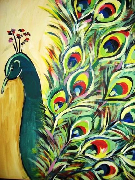 Peacock Art Print 16x20