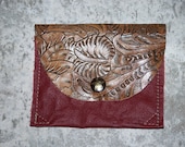 LEATHER ITTY BITTY - Wallet - Coin Purse - Card Holder - Leather with snap - UNIQUE item 232