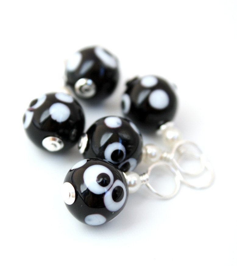 All Eyes On You- Knitting Stitch Markers- Set of 5- Medium