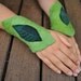 Felt Fairy Leaf Pixie Cuff Bracelets OOAK