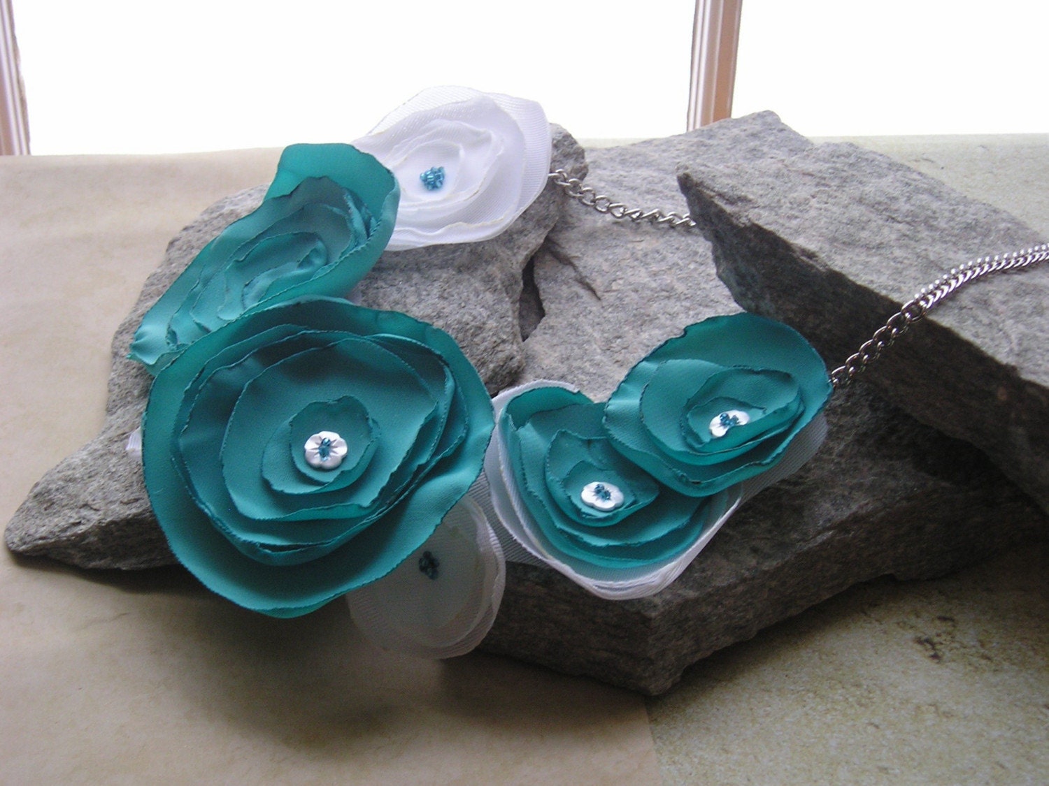 The Riviera fabric flower necklace