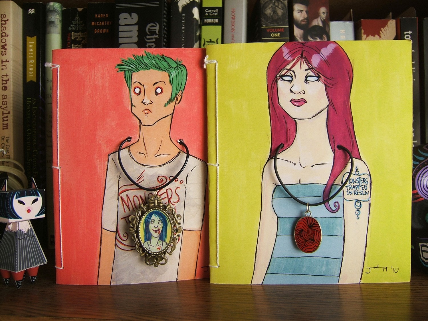 Monsters Trapped in Resin NECKLACE AND ZINE BUNDLE