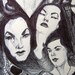 VAMPIRA Ballpoint Drawing of Maila Nurmi