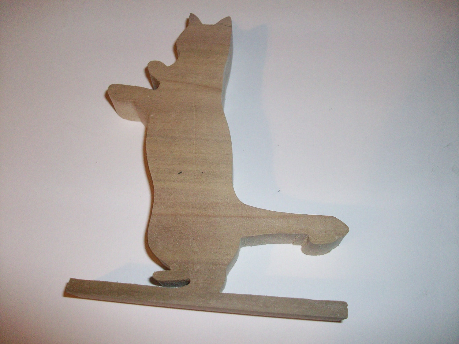 Wooden standing cat sign and display