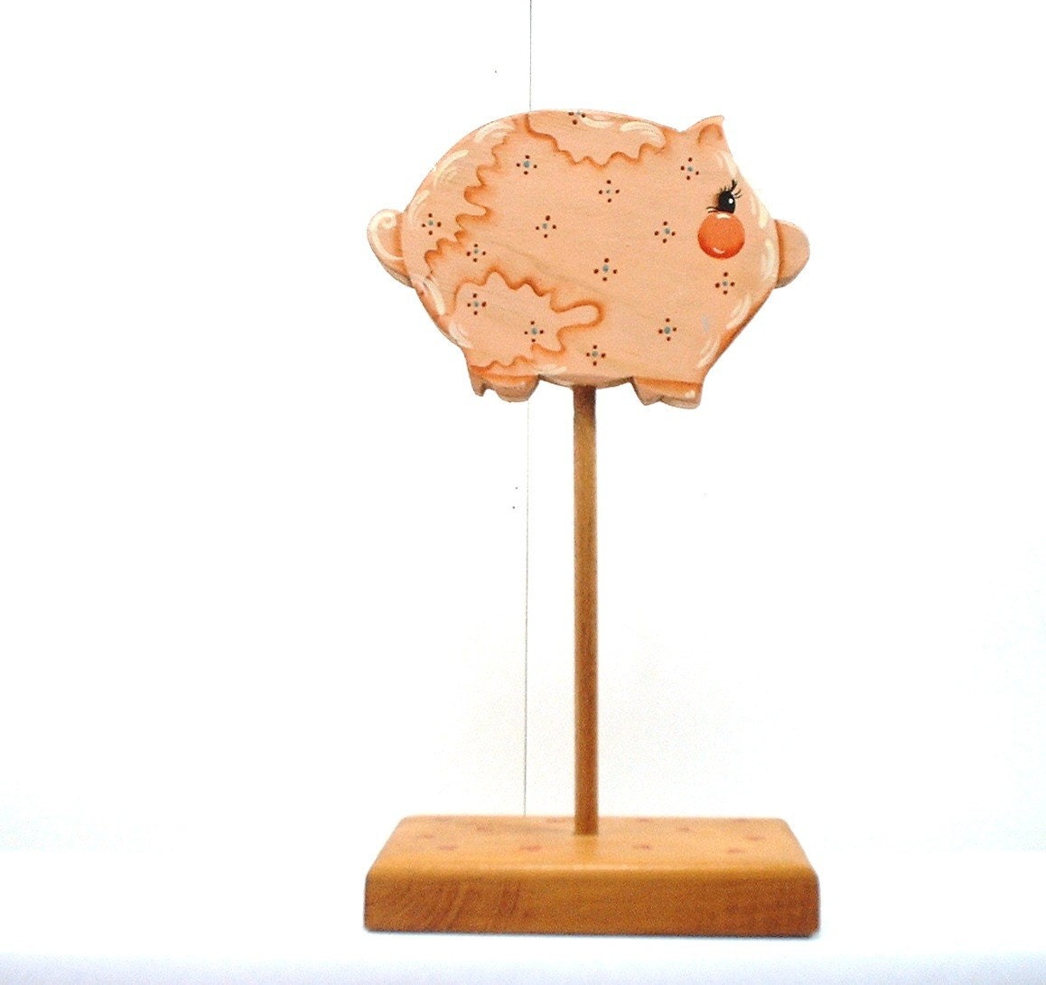 Country Pig On A Stand Hand Painted Home Decor x182