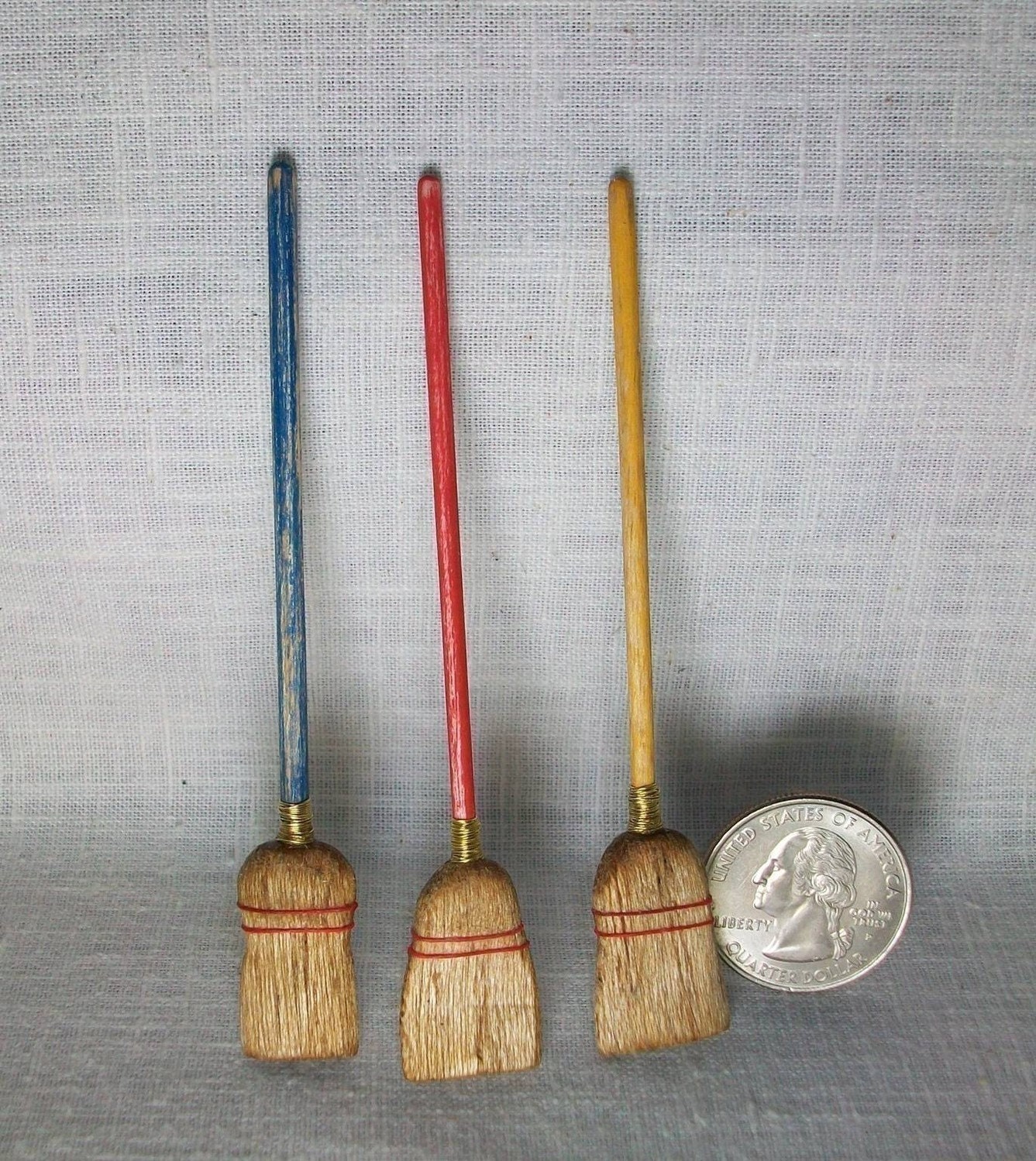 Miniature Broom (1 inch dollhouse scale)