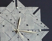 Art Deco Origami Clock-Large