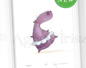 Dancing Hippo - Limited Edition Print