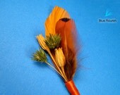 Rustic wedding boutonniere farm wedding pin dried plants groomsmen boutineer rustic boutonniere barn wedding grooms orange boutonniere men