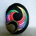 Unique 3-D Art, Hand Painted Rock, Home or Office Decor, Multi Colors on Black, OOAK, Perfect Gift For Someone Who Has Everything