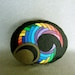 Unique 3-D Art, Hand Painted Rock, Home or Office Decor, Multi Colors on Black, OOAK, Perfect Gift For Someone Who Has Everything