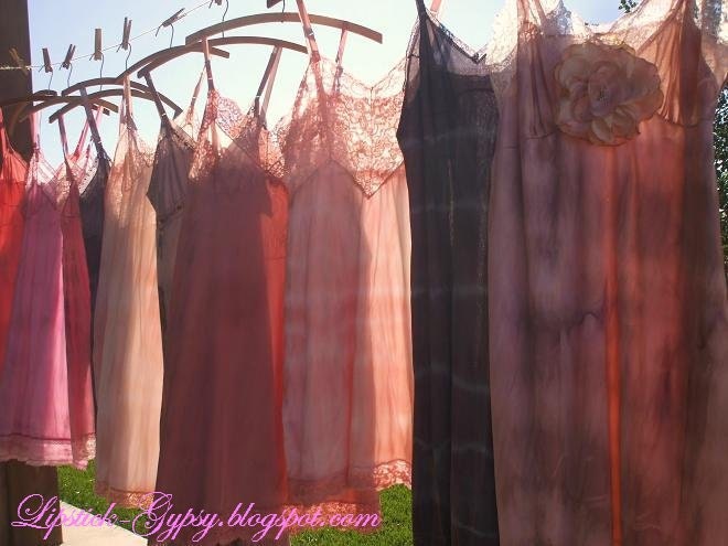 Custom Vintage Restyled Tie Dye Shabby, Hippie, Gypsy, Boho, Prairie, Cowgirl Hand Dyed Slip Dress Couture