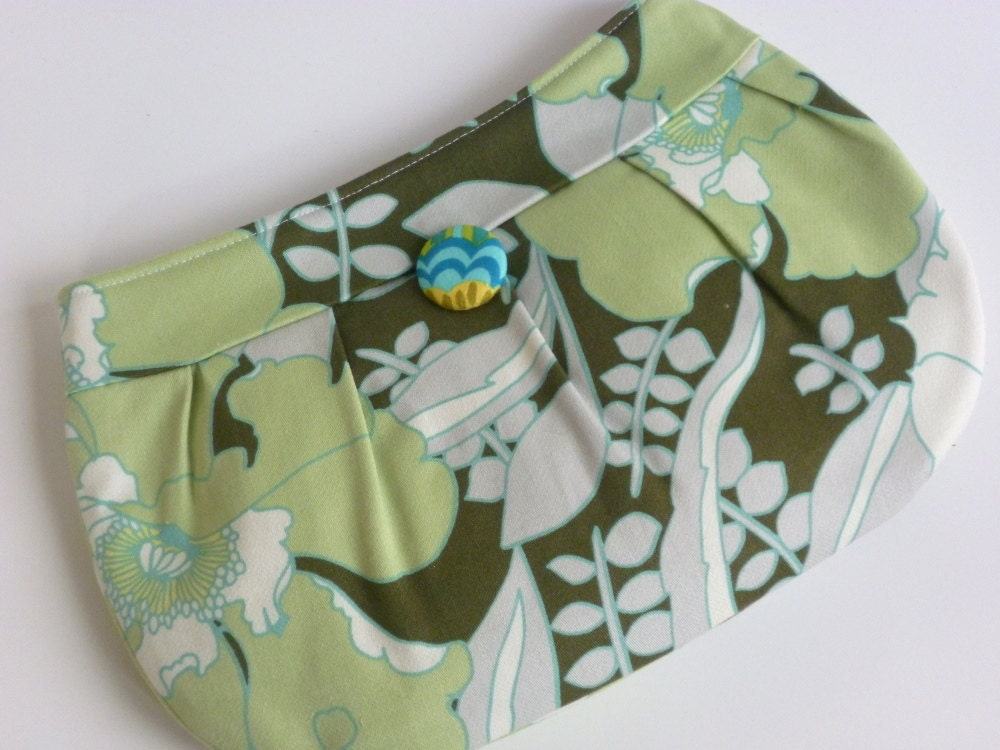 Pleated Clutch in August Fields