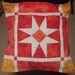 Geometric Quilted Pillow Cover Sham - Tangerine Ice