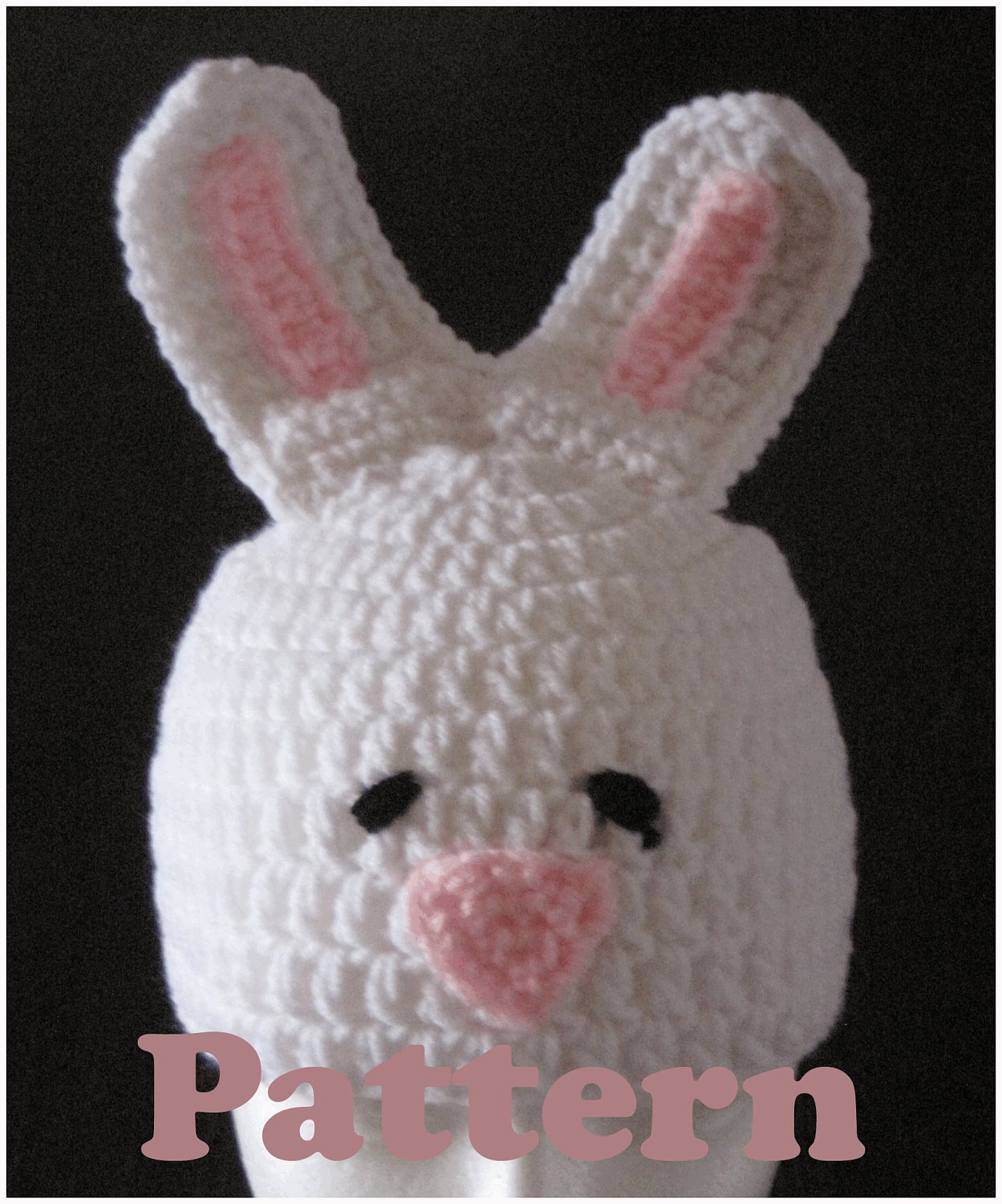 Crochet Pattern for Resale - Bunny Rabbit Hat