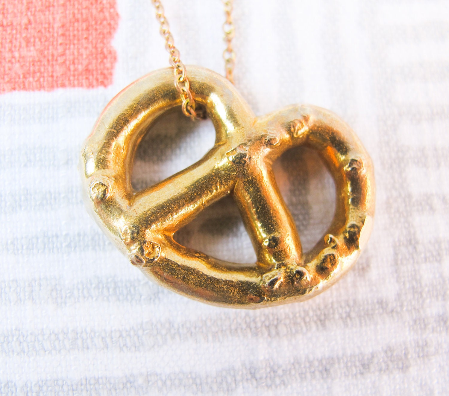Brass Pretzel Necklace