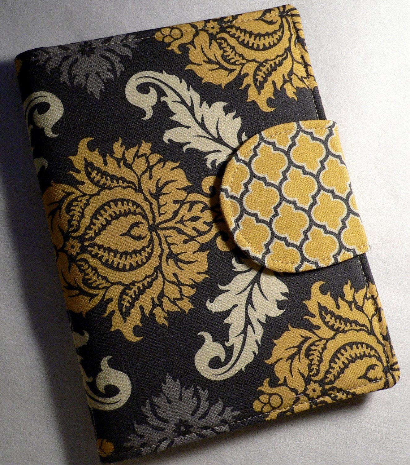 Kindle Cover, Kindle Paperwhite, iPad Mini, Kindle Fire Cover, eReader Cover Book Style Aviary 2 Damask Granite
