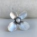 LARGE - Pearl Flower Ring in Sterling silver