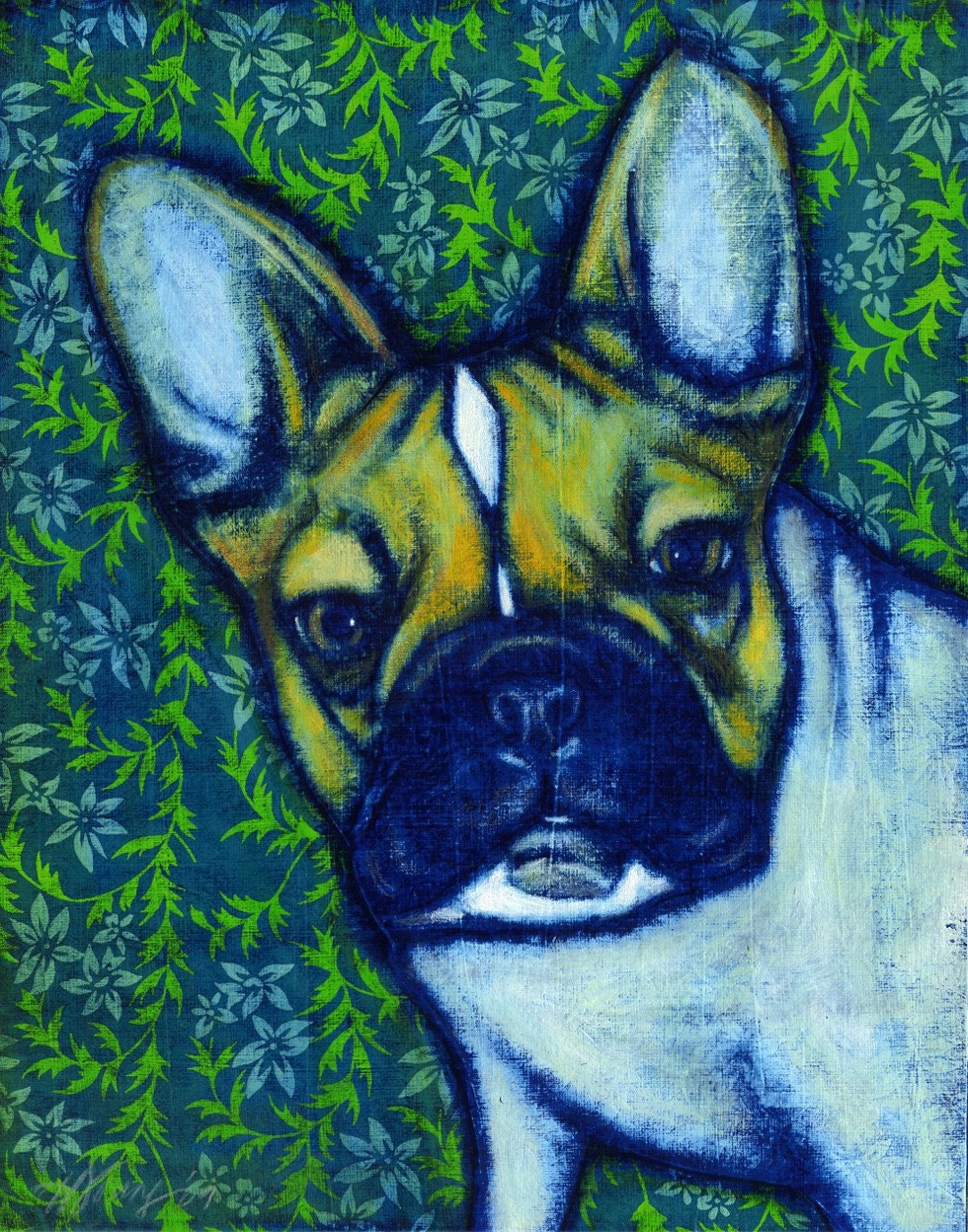 Custom Pet Portrait Oil Painting - Remi - French Bulldog - 11x14