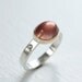 Oregon Sunstone Ring with Green Sapphire, 14k Gold and Sterling