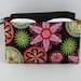 Diaper Clutch with clear zipper pouch --Carnival Bloom Brown