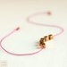 Necklace Vintage Brass Cubes and Fuchsia cotton cord - holiday jewelry - Neon Womens - neon jewelry - choker - Mother's Day Gifts