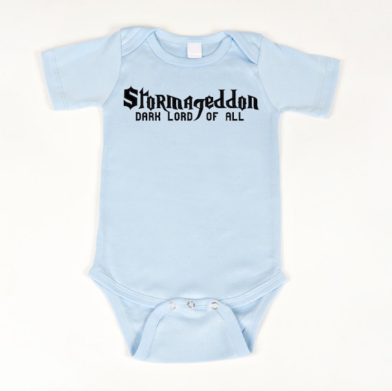Dr. Who onesie Stormageddon dark lord of all bodysuit