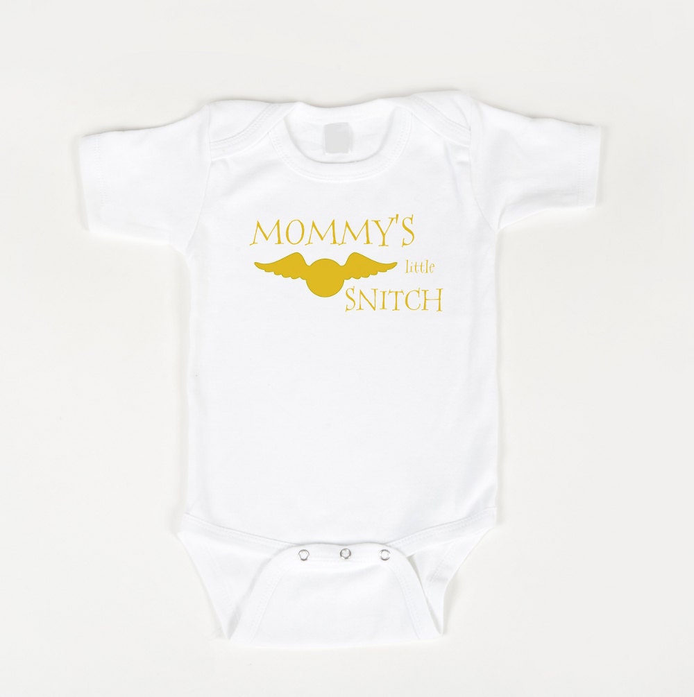 Mommy's little snitch - Harry Potter inspired onesie (White)