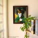 Calico Cat Art, Geisha Cat Wearing Green Japenese Kimono 11x14 Fine Art Print