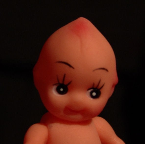 1960s Small Rubber KEWPIE Doll from Original Case
