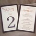 Menus & Table Numbers - Custom Design
