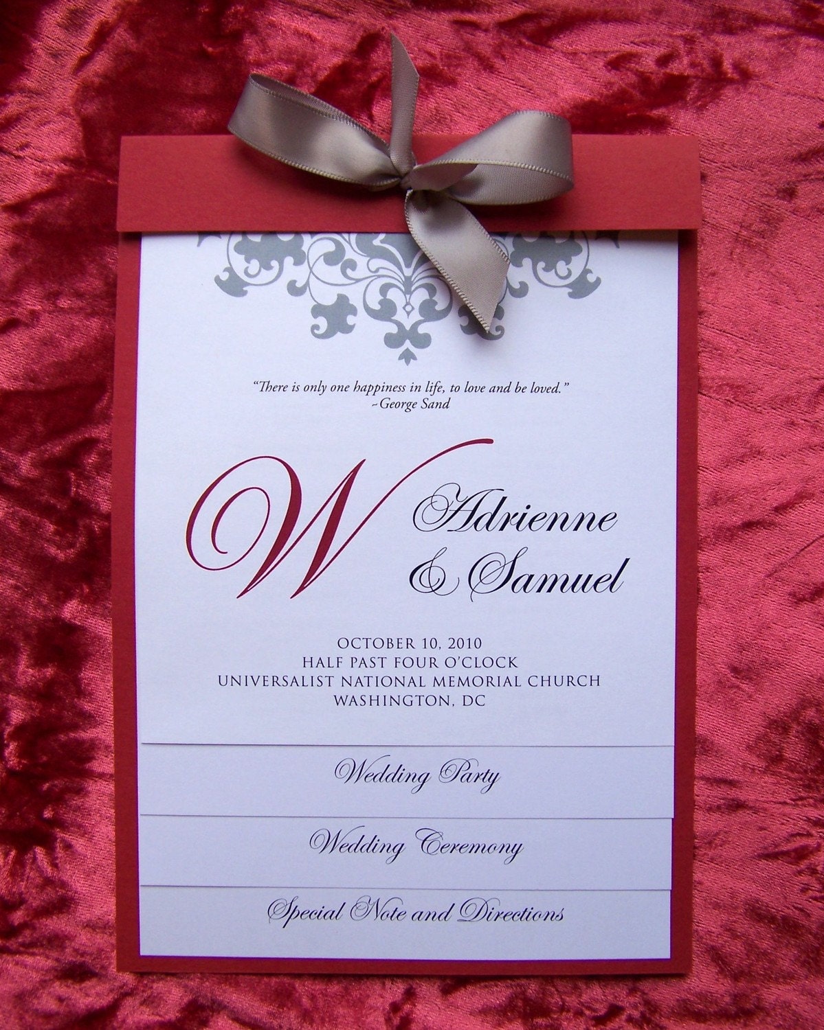 CUSTOM WEDDING PROGRAMS - The Step