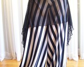Belly dance hip skirt 13" long - YOUR SIZE - black mesh