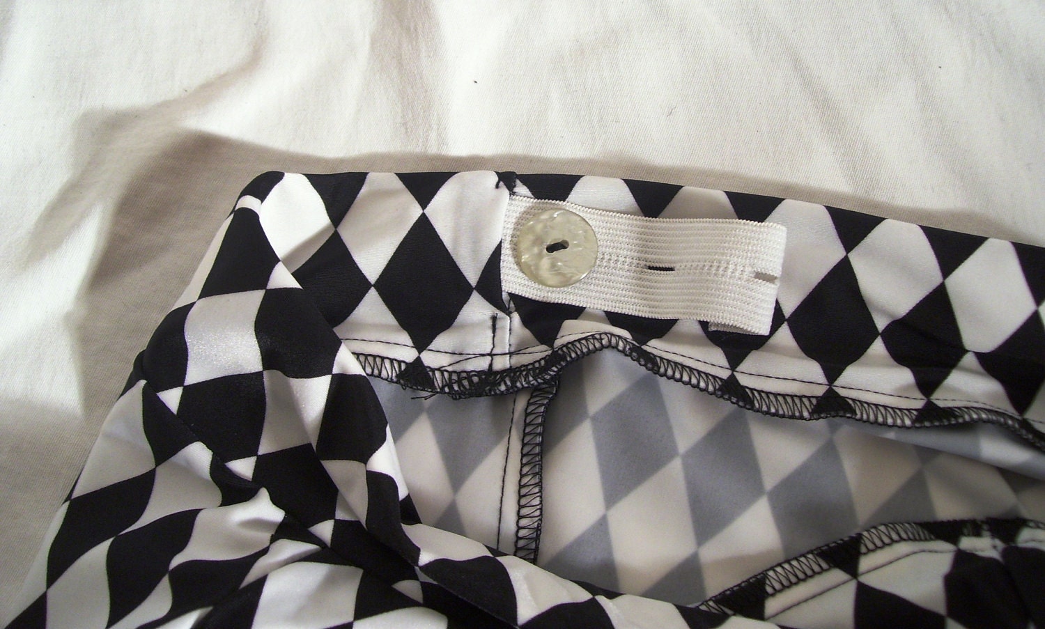 Flare tribal pants - black and white jester - YOUR SIZE